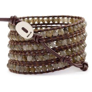 Chan Luu Labradorite Brown Wrap Bracelet